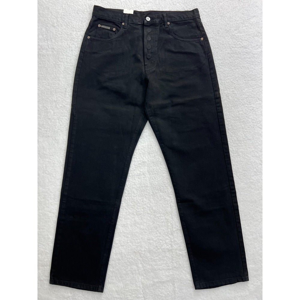 Calvin Klein Jeans Easy Fit Tapered Leg Button Fly Black Women's Size 13 VTG NWT